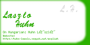 laszlo huhn business card